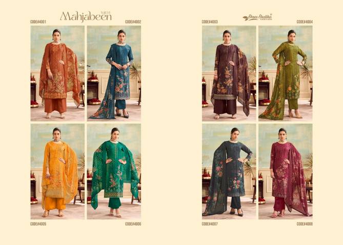 Mahajabeen Vol 4 By Shree Shalika Cotton Embroidery Printed Salwar Kameez Wholesale Online
